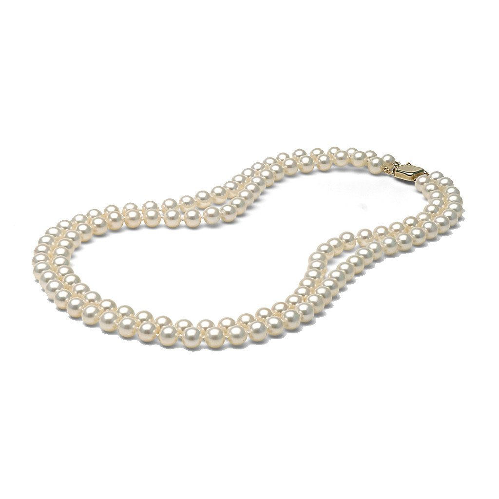 STUNNING AA+ QUALITY WHITE DOUBLE STRAND FRESH WATER NECKLACE