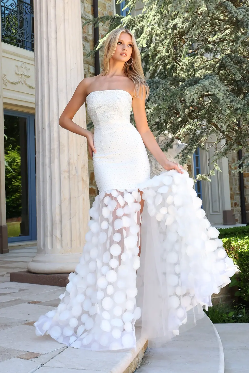 Thumbnail: Jovani Strapless Beaded Mermaid Gown 49344