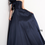 Thumbnail: JVN03143 Navy One Shoulder Ruffle Prom Ballgown