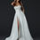Thumbnail: Satin Deep Slit Bridal Gown