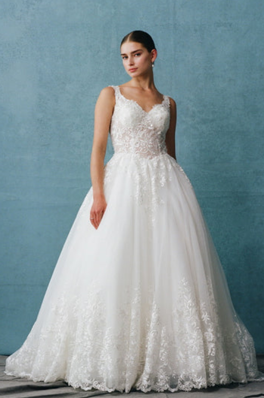 Embellished Lace Sweetheart Bridal Gown