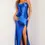 Thumbnail: Jovani Corset Bodice High Slit Dress - 26402