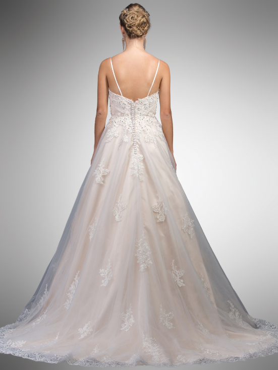 Thumbnail: Sweetheart Neckline Lace Top Brical Gown