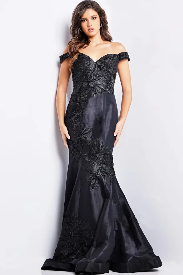 Jovani 23928 - Embroidered, Sweetheart Neck Dress