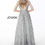 縮圖：Grey Floral Applique Sleeveless A-Line Evening Gown 59384
