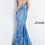 Thumbnail: Jovani 03570 Light Blue Plunging Neck Sleeveless Prom Dress