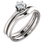 縮圖：14k White gold Elegant 1/4 Carat Round Diamond Wedding Set
