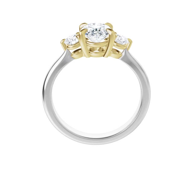 Miniatura: 14K White/Yellow  Oval Engagement Ring