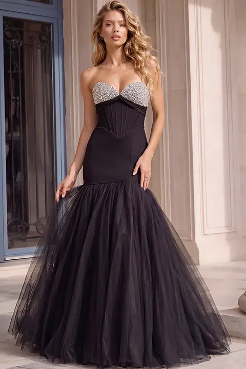 jovani black mermaid dress Jovani 48481