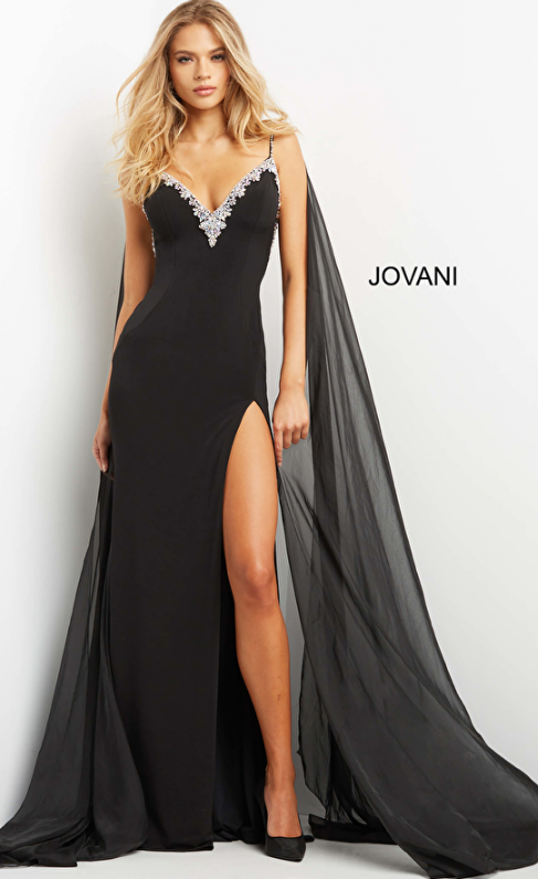 Miniatura: JOVANI  Fitted High Slit Evening / Prom Dress