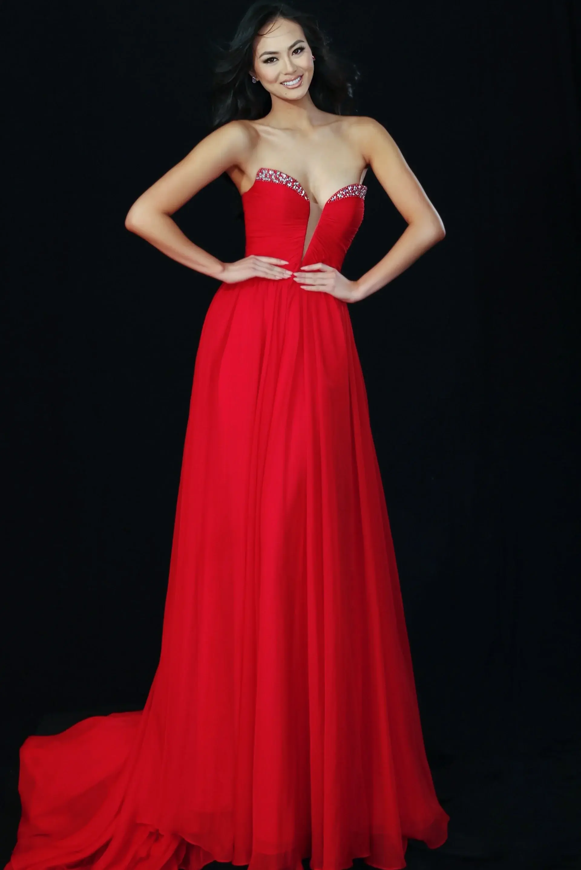 Jovani Strapless Prom Dress With Sweetheart Neckline