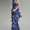 Thumbnail: Jovani Floral Tiered V-Neck Gown with Shoulder Ties 42381