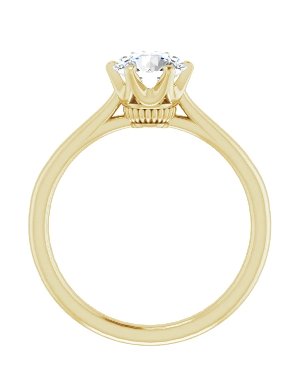 Thumbnail: Diamond GH-I 14K Yellow Round Engagement Ring