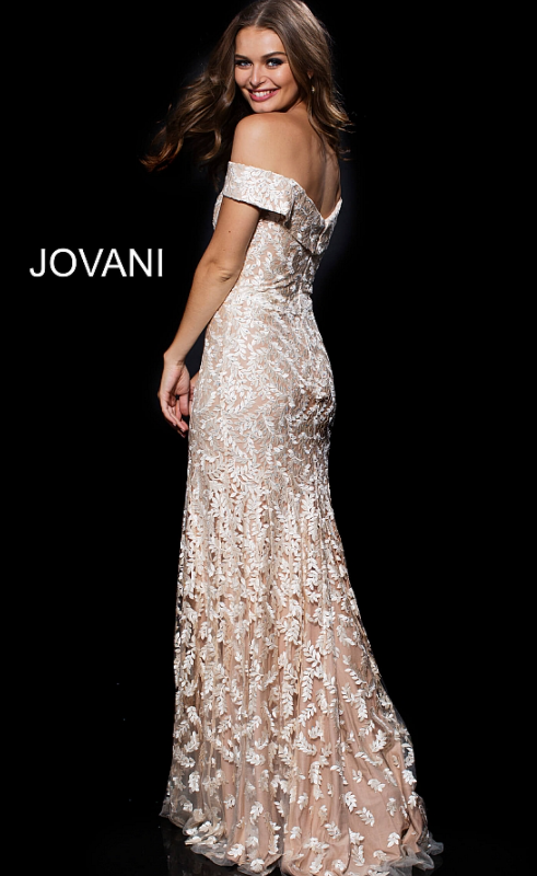 縮圖：Jovani 49634 Off the Shoulder Embroidered Mother of the Bride Dress