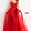 Miniatura: JOVANI JVN02260 Red Embellished Belt V Neck Lace Gown