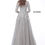 Miniatura: Silver High Neck Long Sleeve Embroidered Evening Dress 62777