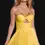 Thumbnail: Jovani Pleated Gown with Knot Bodice and High Slit 42971