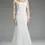 Thumbnail: Jovani Ivory Long Sleeve Sheath Bridal Dress - JB42297