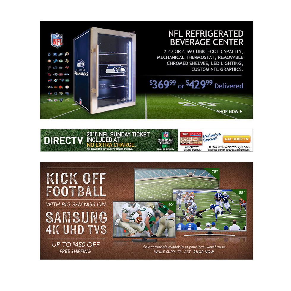Costco Onsite Super Bowl Banner Ad Suite