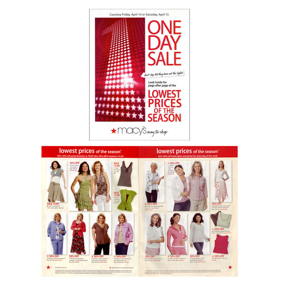 Macy's One Day Sale Catalog