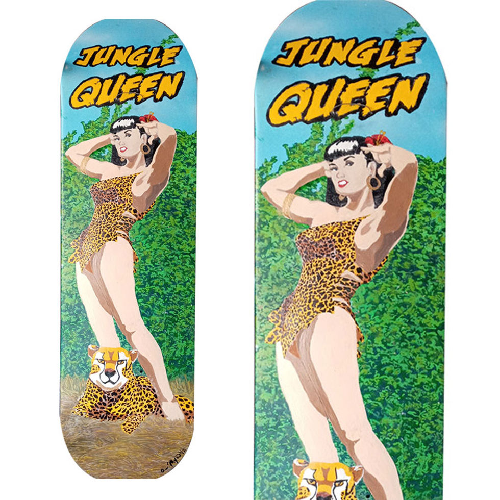 Jungle Queen Longboard Close-up