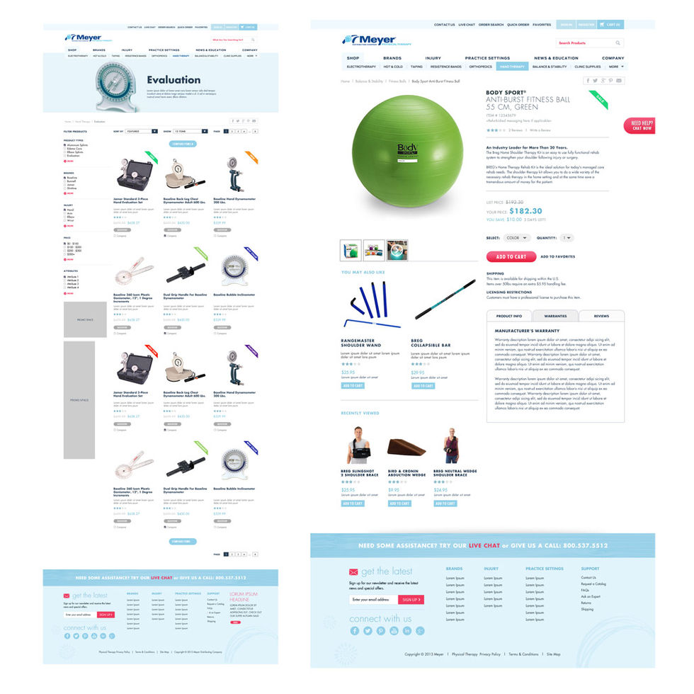 Meyers Chiropractic Site Product Page