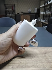 50 ml silver kapaklı Beyaz OVAL tüp - GöçTürk kozmetik ambalaj