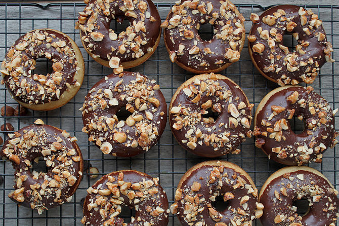 Gluten-free Doughnuts with Chocolate Coating