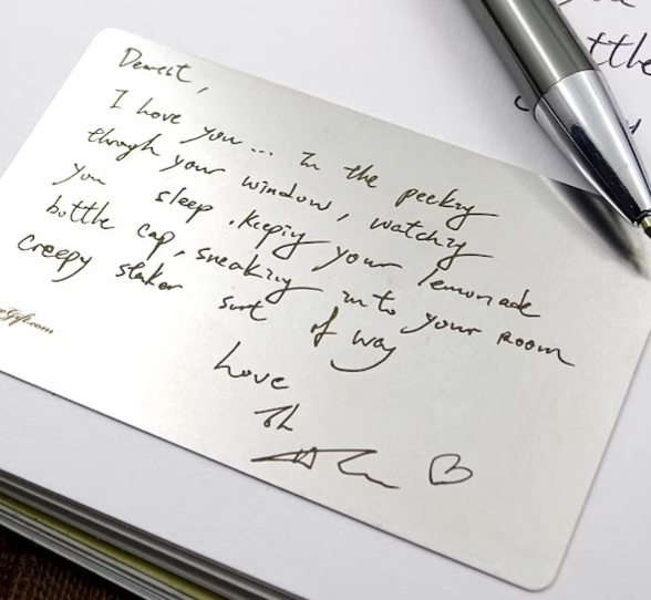 Thumbnail: Engraved Handwritten Wallet Card
