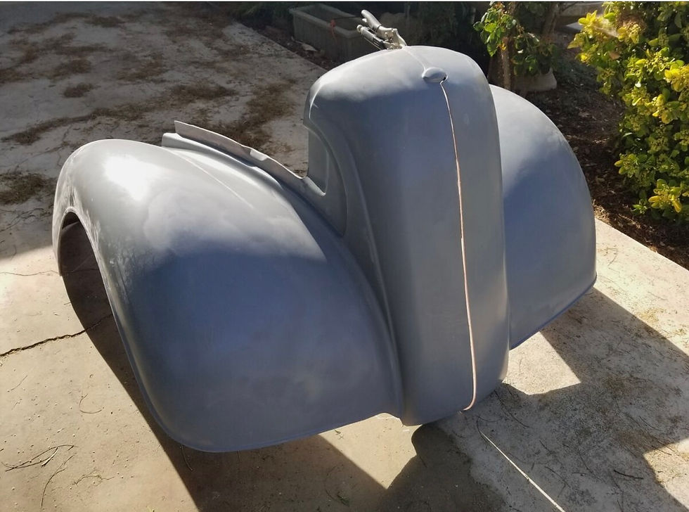 Thumbnail: 1946-52 Anglia 2 piece nose fenders lift off hood fiberglass 1960s Gasser Thames