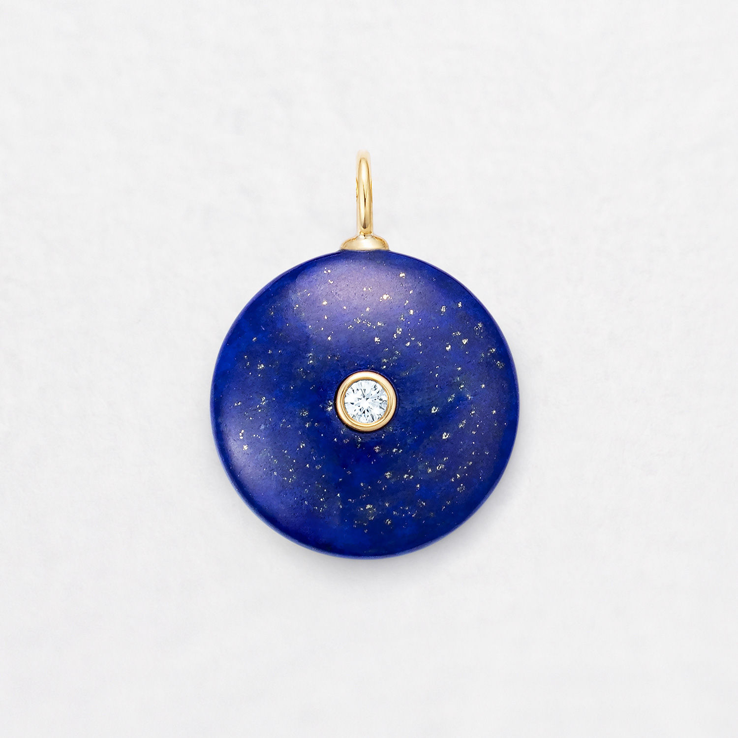Lunar Large Lapis Lazuli & Diamond Detachable Pendant