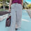 Thumbnail: Burgundy Striped Pants 