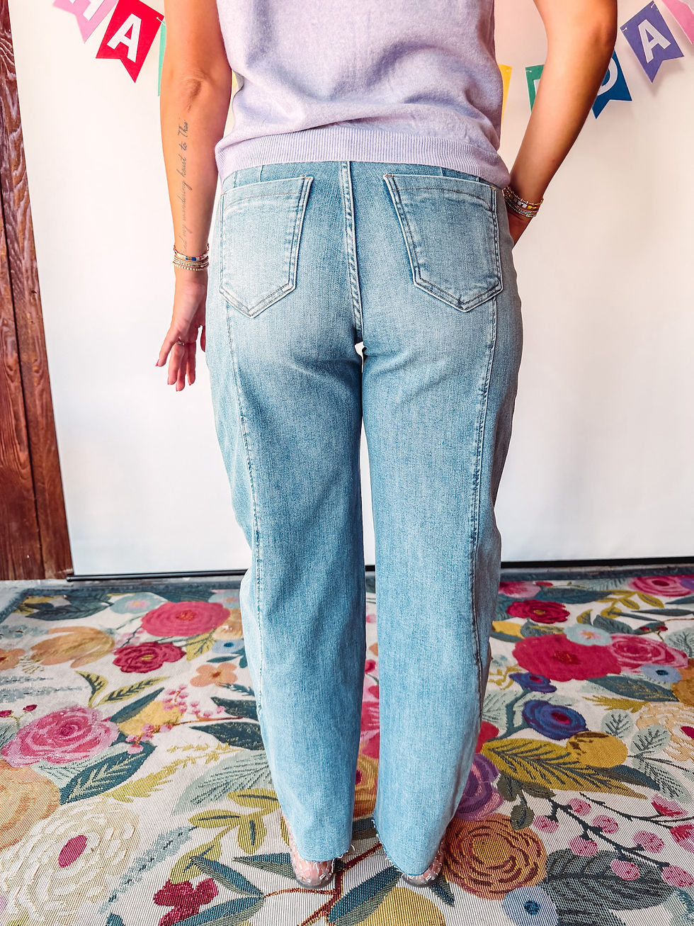 Thumbnail: Barrel Leg Tapered Jeans