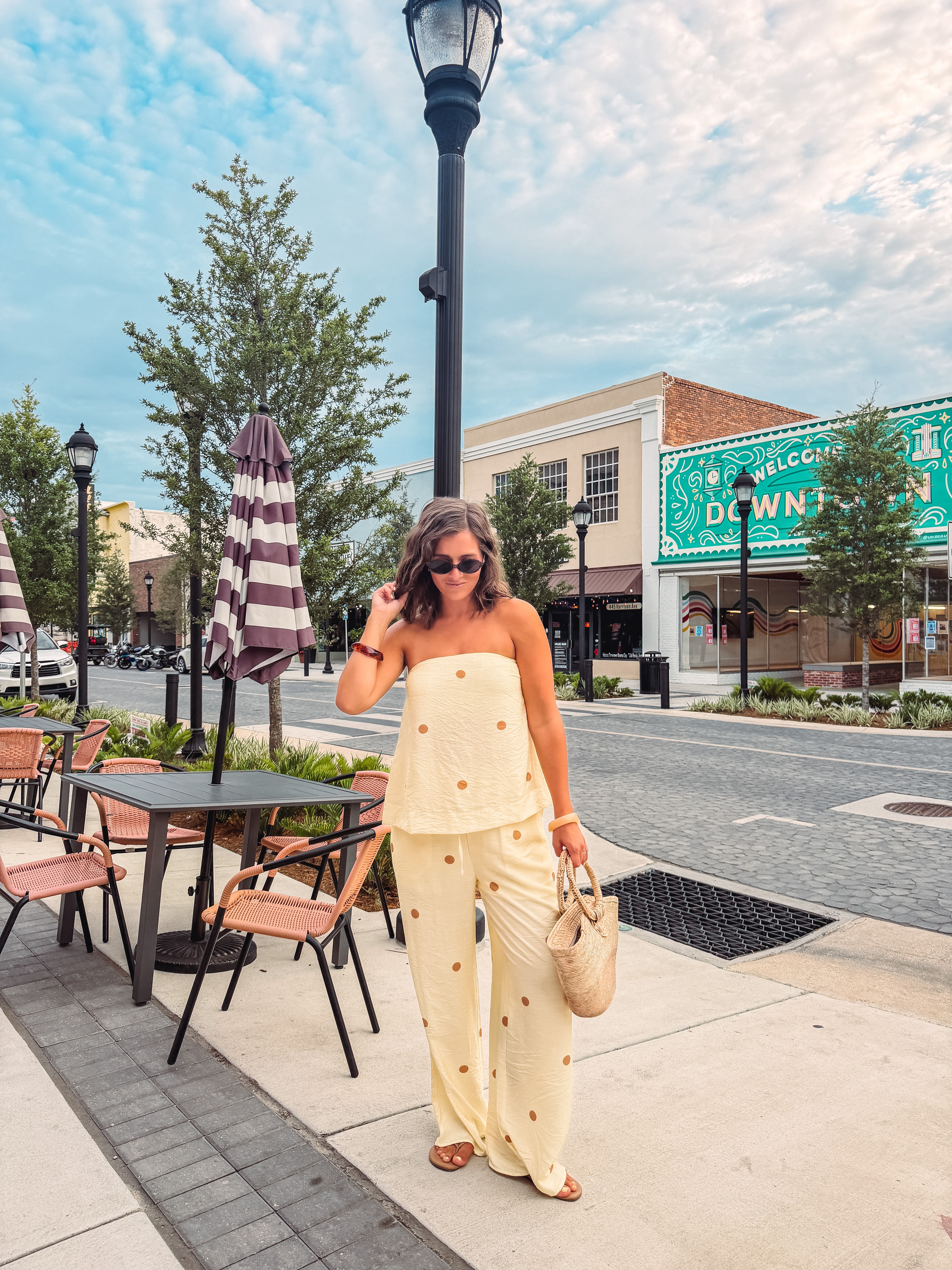 Yellow Polka Dot Set