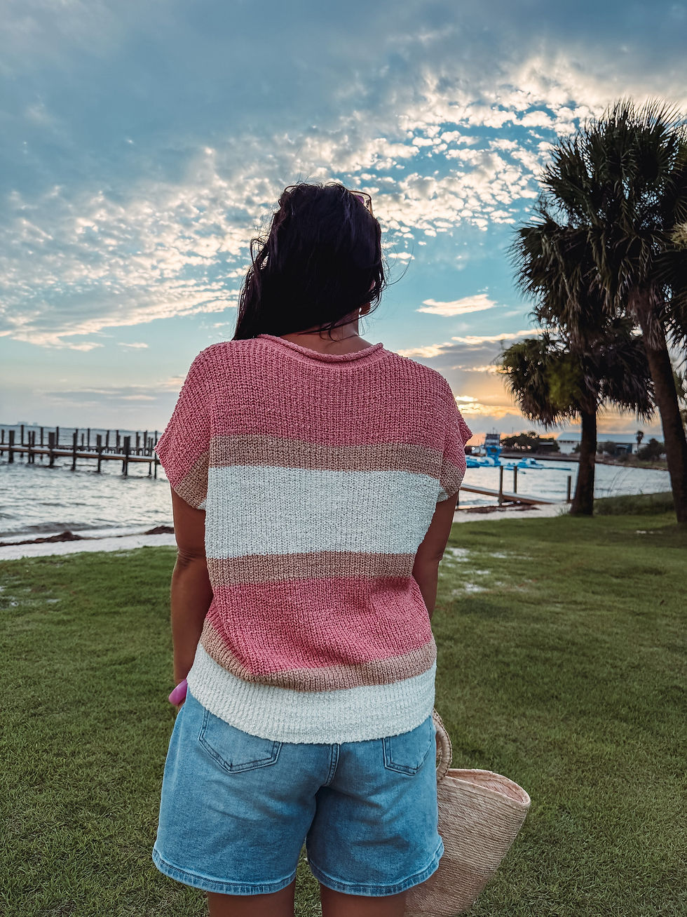 Thumbnail: Brandi Peach Knit Top
