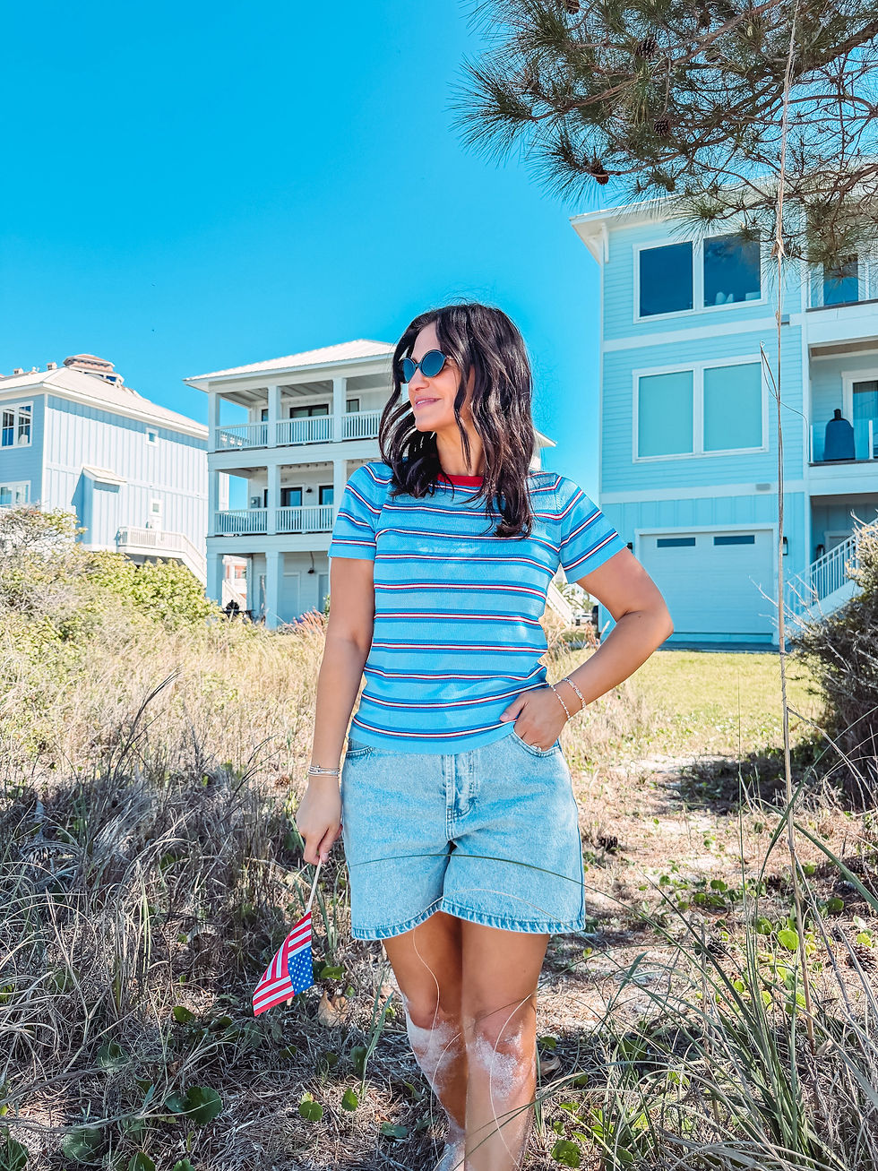 Thumbnail: Blue Combo Striped Tee
