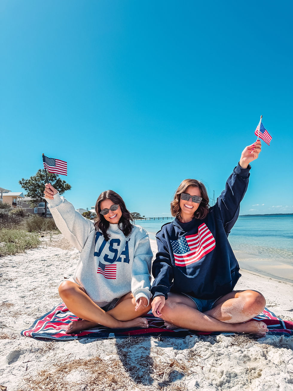 Thumbnail: Gray Reversible USA Pullover 