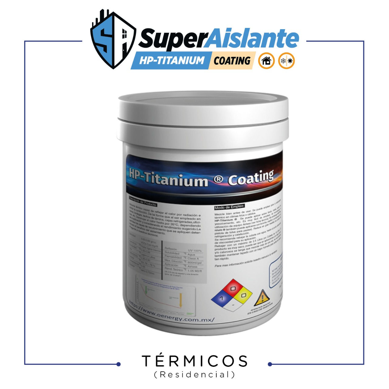 HP-Titanium COATING - Recubrimiento Térmico para uso residencial y comercial