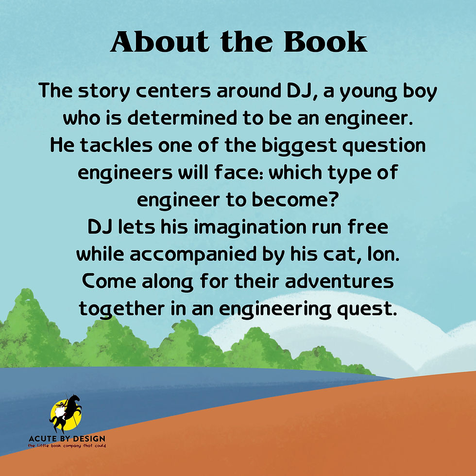 The Engineer and His Kitty picture book back cover