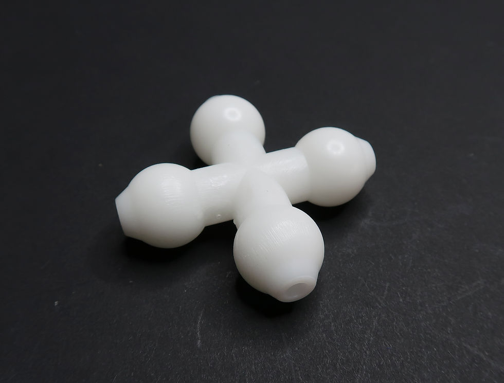Thumbnail: 1/8" Plastic ball and socket armature '+' fitting