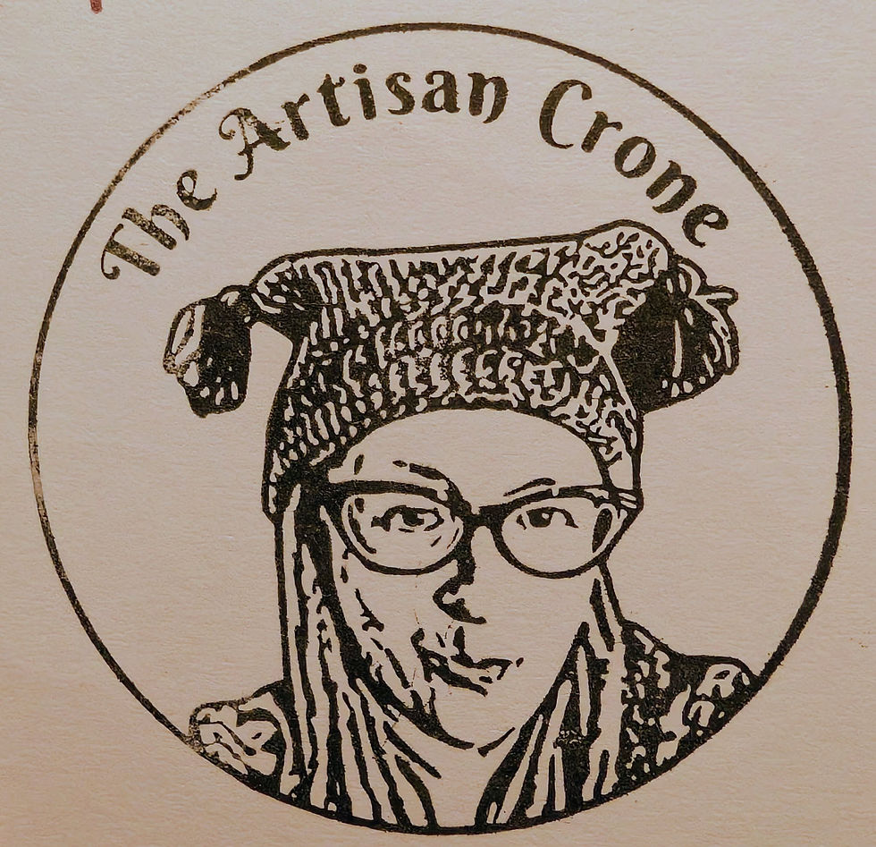 I go by The Artisan Crone. I am a free spirit, mother, and a YaYA. I am a maker of things. Hand carved avocado seed items, jewelry, dreadlock accessories, boho bags, mushroom items and more.I love to keep stuff out of the landfill by reusing and repurposing. I have been, " making something out of nothing since1970." My current goal is to make enough money to be able to travel all over and make things while I do so.