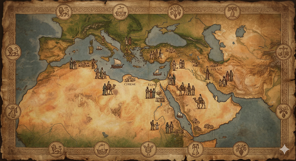 A map of tribes scatterd