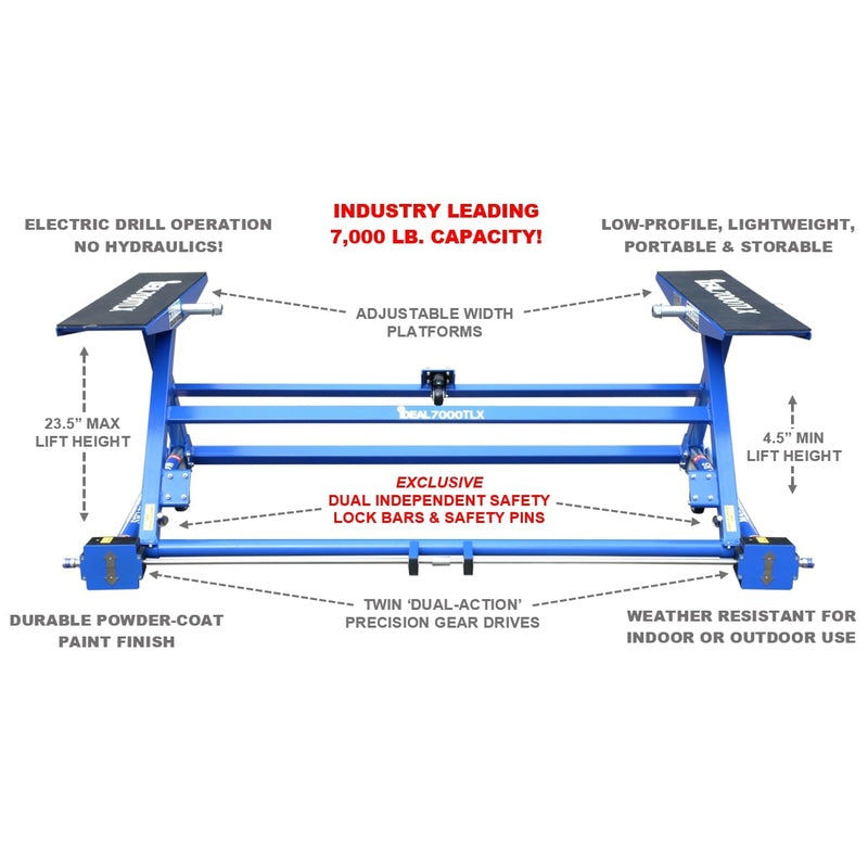 Thumbnail: iDEAL Portable Auto Tilt Lift TLX - 7,000 lbs. Capacity