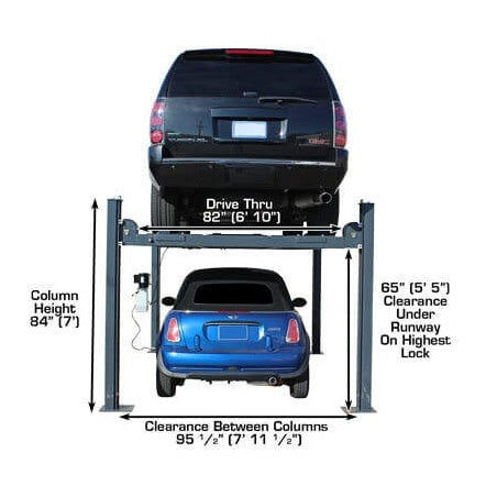 Thumbnail: Atlas 408SL 8,000 lb. Super Deluxe 4-Post Lift