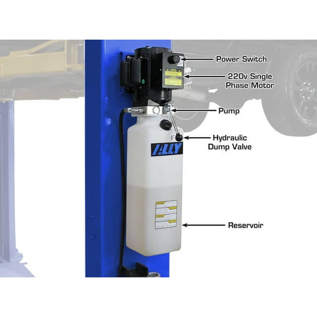 Thumbnail: Atlas Platinum PVL9BP ALI Certified 9,000 lb Baseplate 2 Post Lift