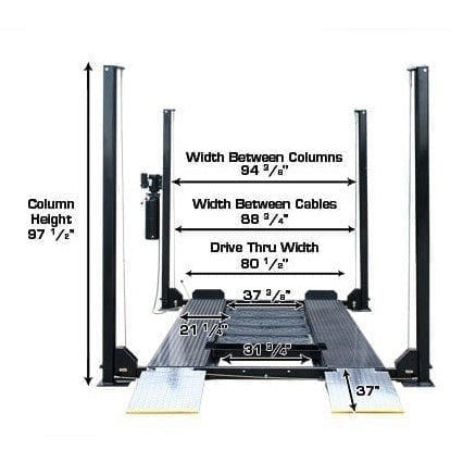 Atlas Garage PRO8000EXT 8,000 lb Extra Tall 4-Post Lift