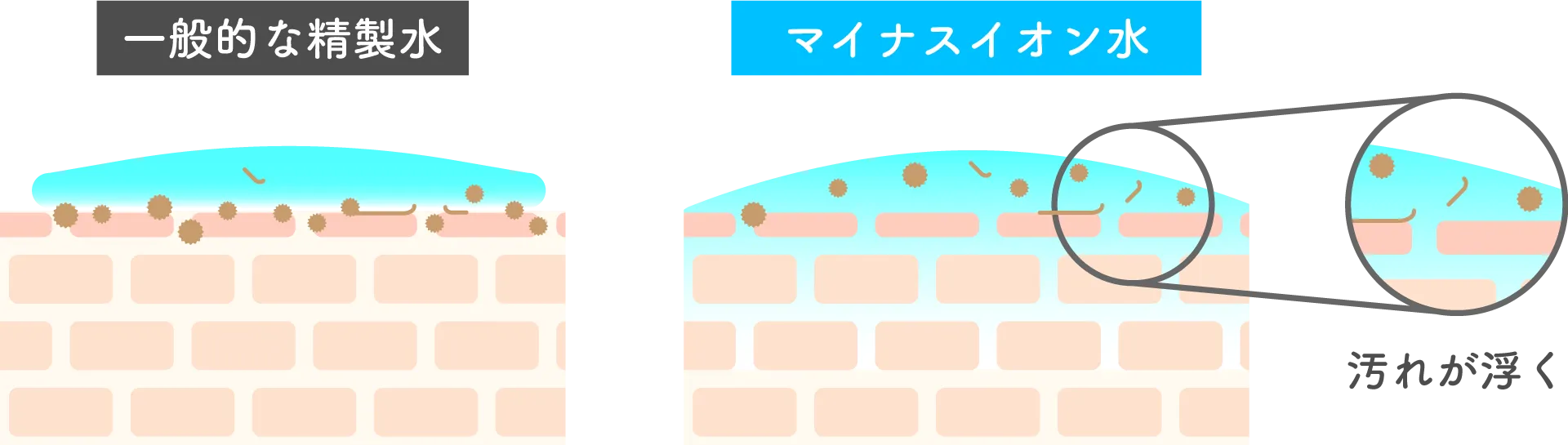 精製水とマイナスイオン水の違い