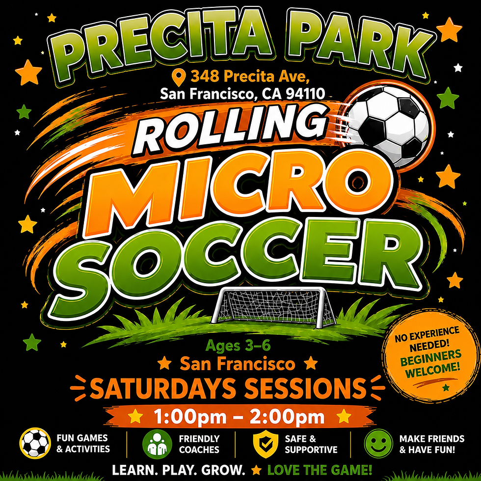 Precita Park Micro Soccer Ages 3-6 (6 Sessions)