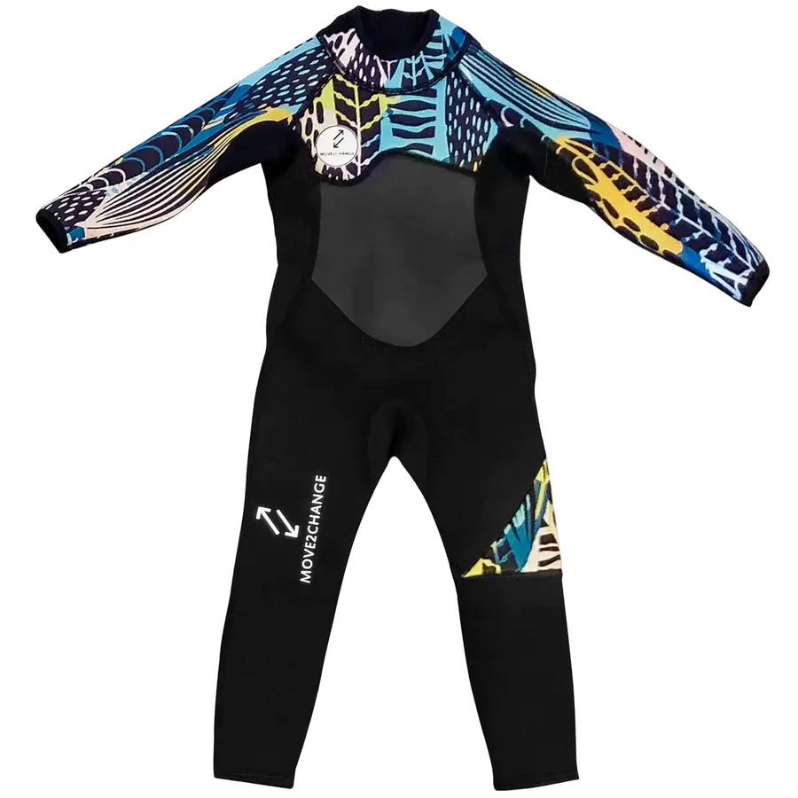 Kids wetsuit. Jungle Pattern.