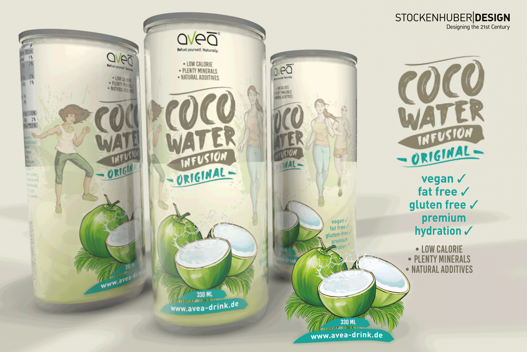 AVEA COCO WATER  INFUSION Packaging Design Rendering